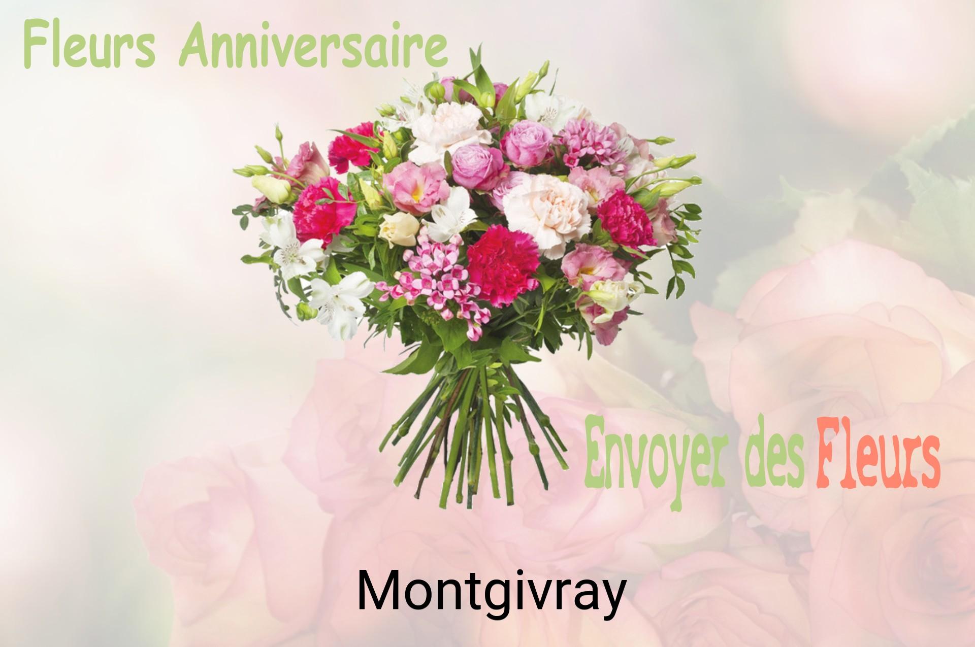 Bouquet de fleurs d’anniversaire livré à Montgivray